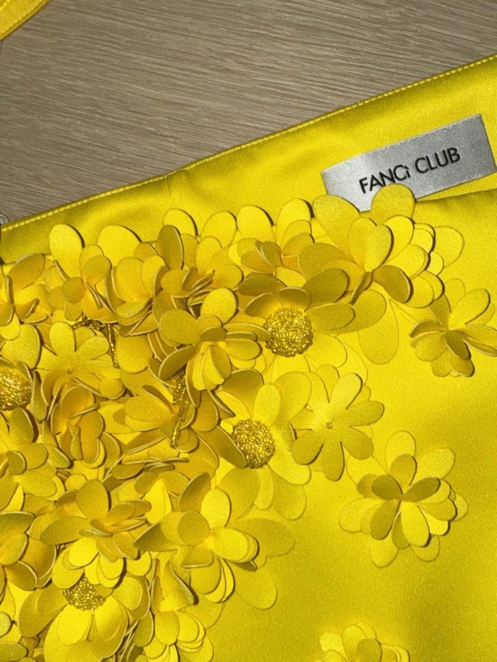 Fanci club yellow Floral Appliqué Mini skirt and top xs - Picture 7 of 7